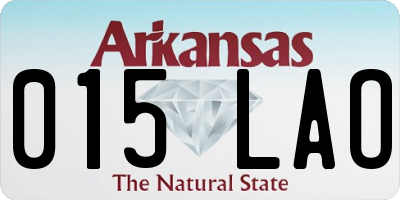 AR license plate 015LAO