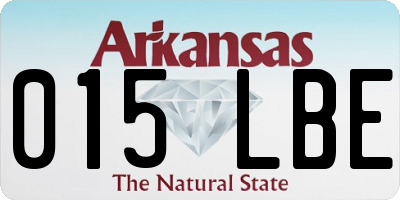 AR license plate 015LBE