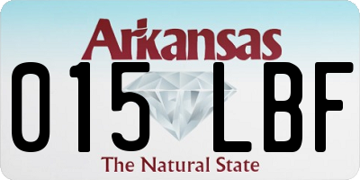 AR license plate 015LBF
