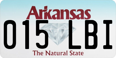 AR license plate 015LBI