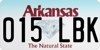 AR license plate 015LBK