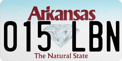 AR license plate 015LBN