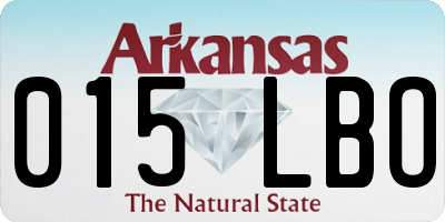 AR license plate 015LBO