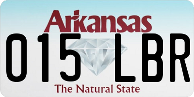 AR license plate 015LBR
