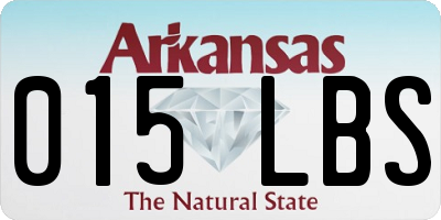 AR license plate 015LBS