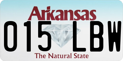 AR license plate 015LBW
