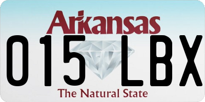 AR license plate 015LBX