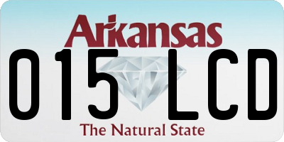 AR license plate 015LCD