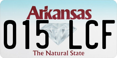 AR license plate 015LCF