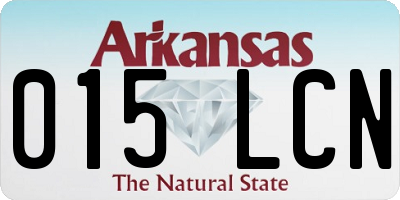 AR license plate 015LCN