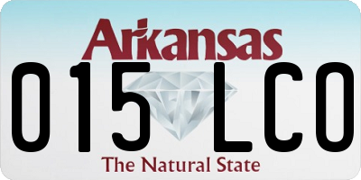 AR license plate 015LCO
