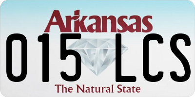 AR license plate 015LCS