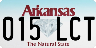 AR license plate 015LCT