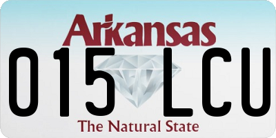 AR license plate 015LCU
