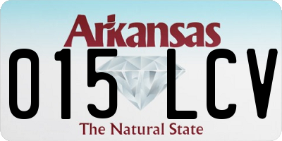 AR license plate 015LCV