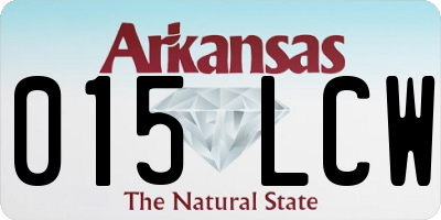 AR license plate 015LCW
