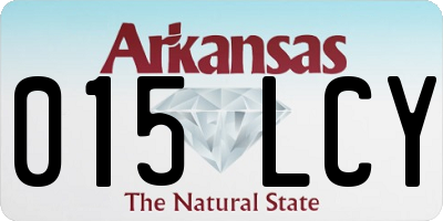 AR license plate 015LCY