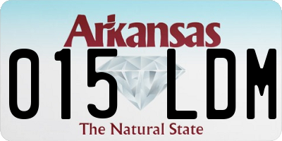AR license plate 015LDM