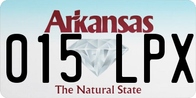 AR license plate 015LPX