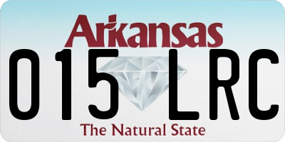 AR license plate 015LRC