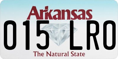 AR license plate 015LRO