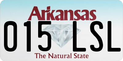 AR license plate 015LSL