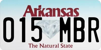 AR license plate 015MBR