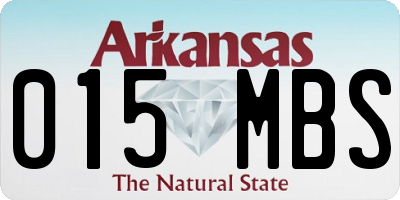 AR license plate 015MBS