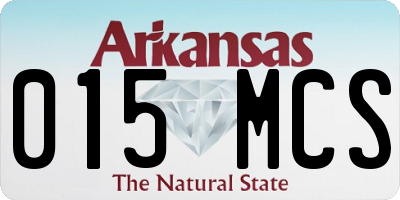 AR license plate 015MCS