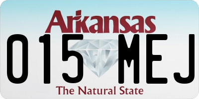 AR license plate 015MEJ