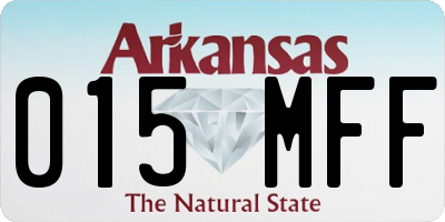 AR license plate 015MFF