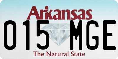 AR license plate 015MGE