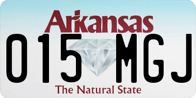 AR license plate 015MGJ