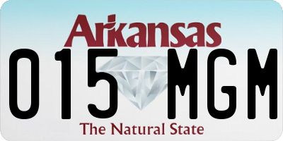 AR license plate 015MGM