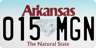 AR license plate 015MGN