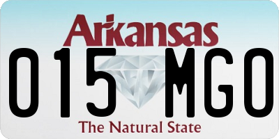 AR license plate 015MGO