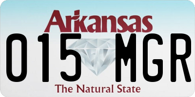 AR license plate 015MGR