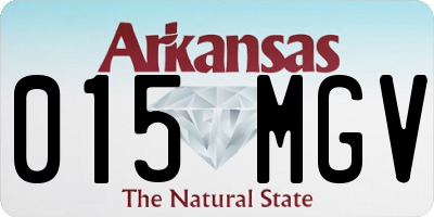 AR license plate 015MGV