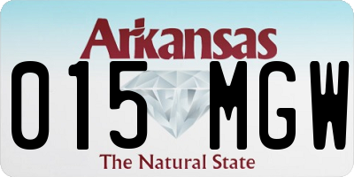 AR license plate 015MGW