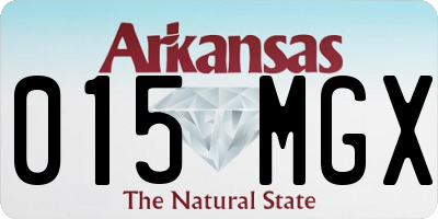 AR license plate 015MGX