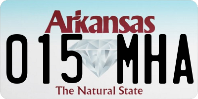 AR license plate 015MHA