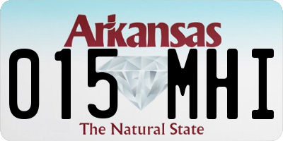 AR license plate 015MHI