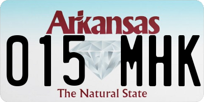 AR license plate 015MHK