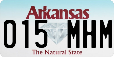 AR license plate 015MHM