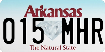 AR license plate 015MHR
