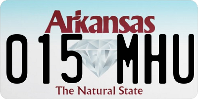 AR license plate 015MHU