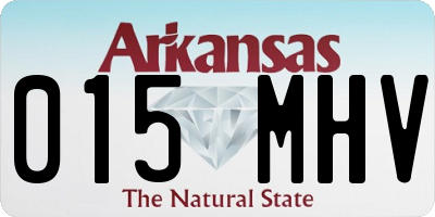 AR license plate 015MHV