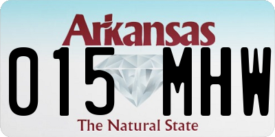 AR license plate 015MHW