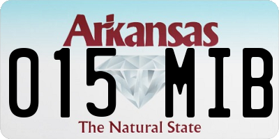 AR license plate 015MIB