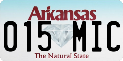 AR license plate 015MIC